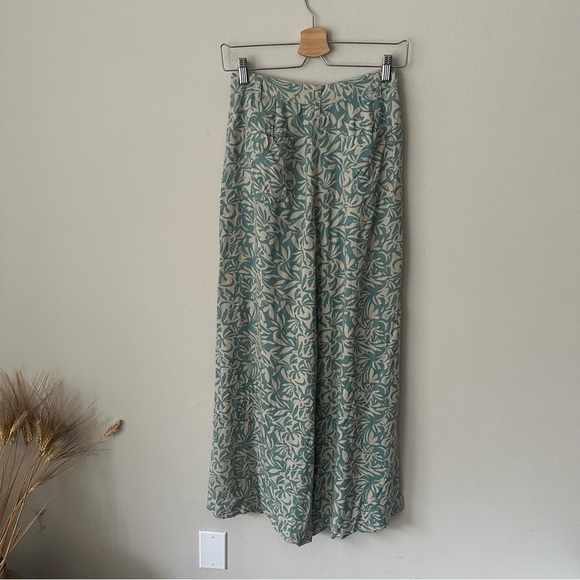 Amuse Society Jamie Pant Tropical Beach Vacation in Green/Cream Size Small - Picture 9 of 11